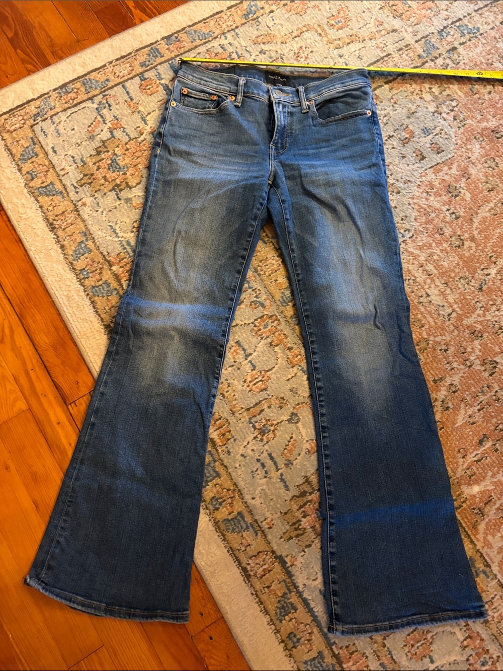 Lucky Brand Distressed Dark Blue Flare Jeans